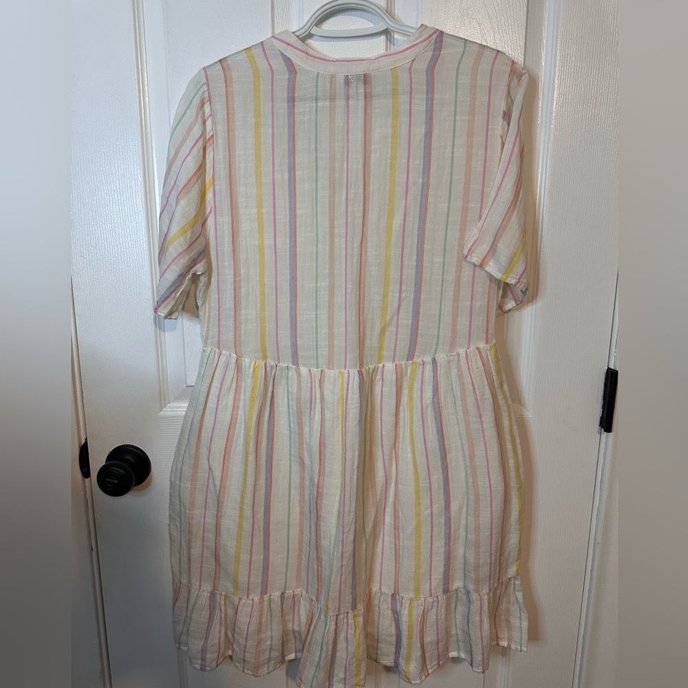 Lucky Brand Pastel Striped V-Neck Top - Picture 5 of 6